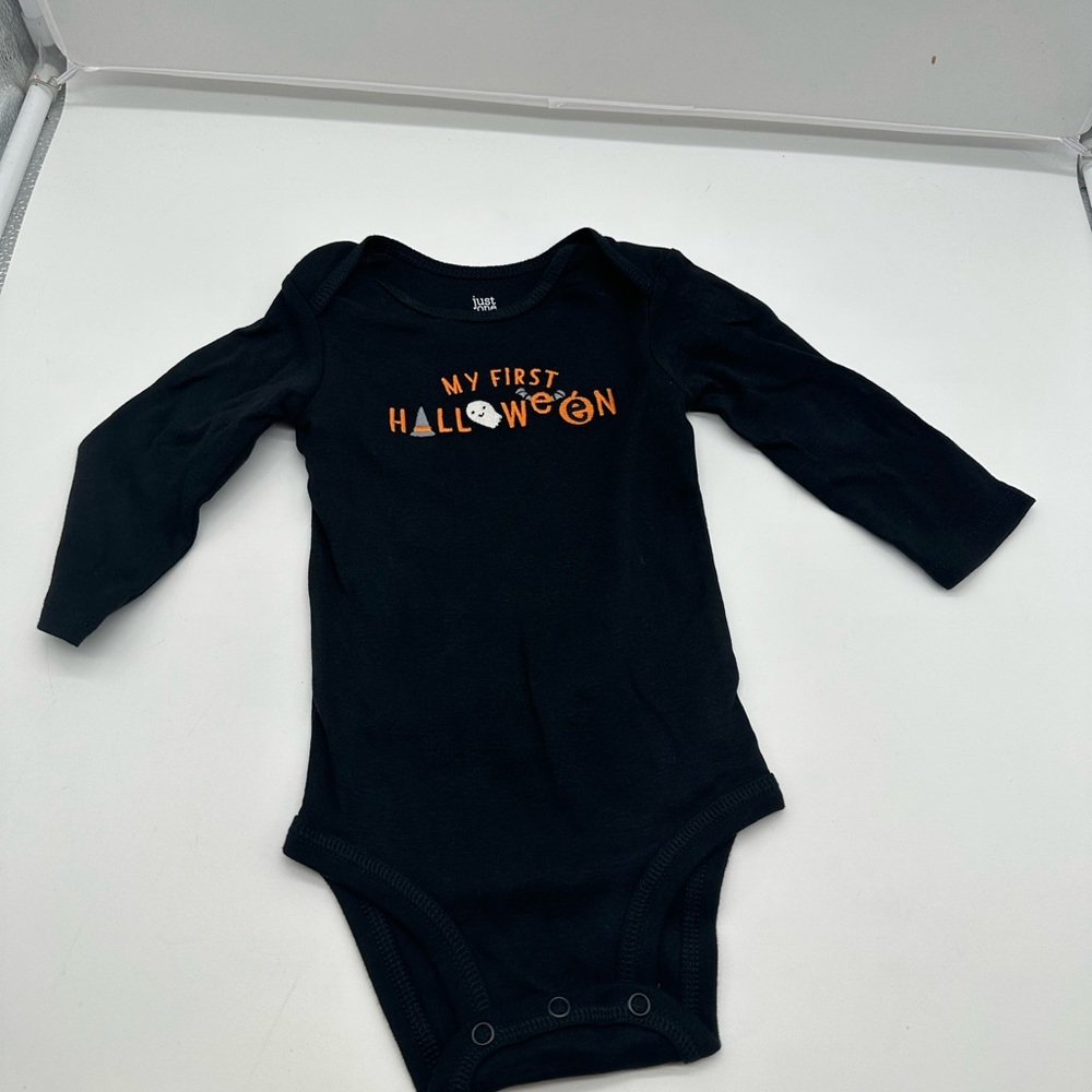 NWOT New Just One You Carters 1st Halloween Onesie 6 Months Black